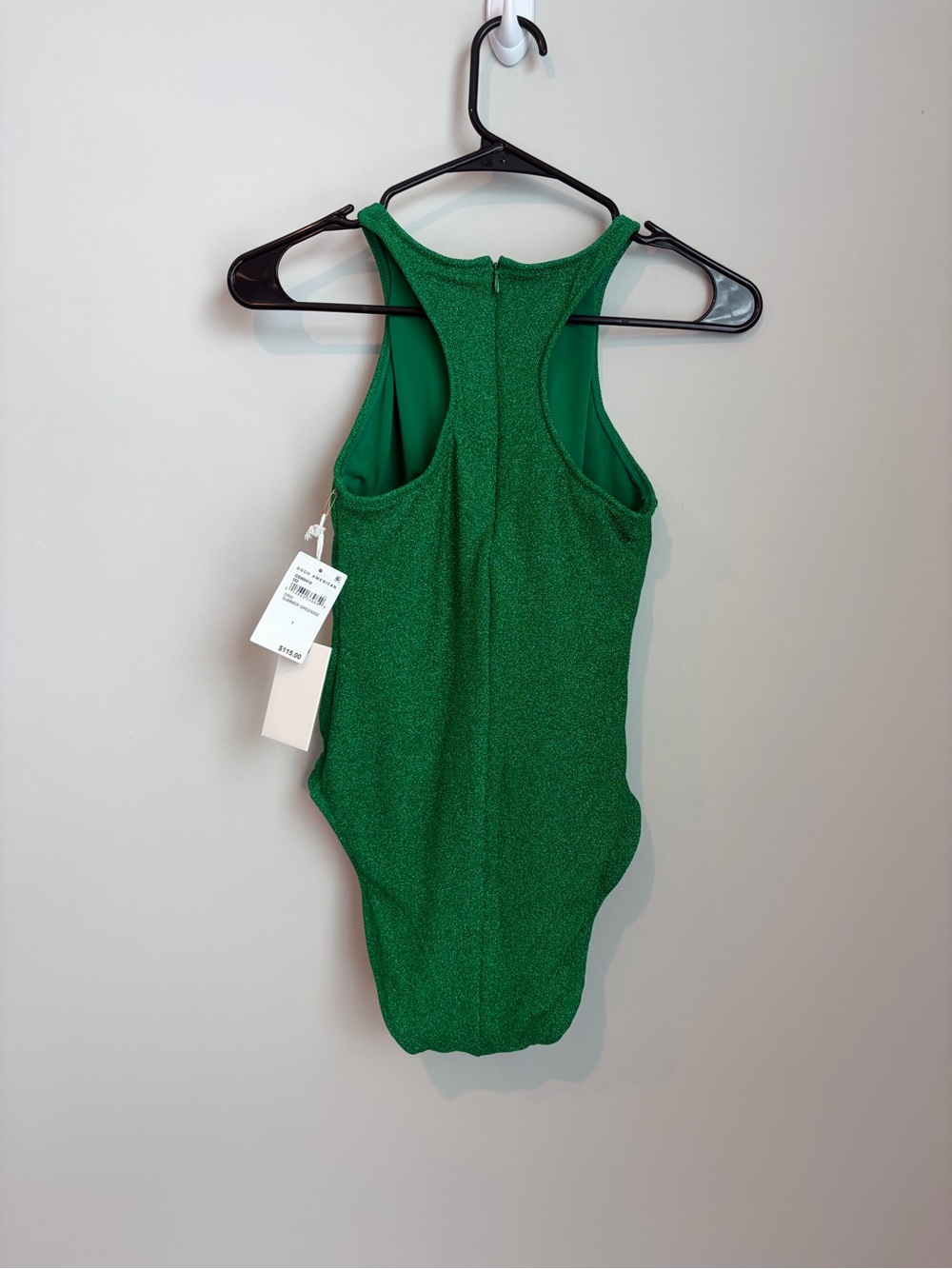 Good American Sparkle Racerback One-Piece Swimsuit - Picture 5 of 7